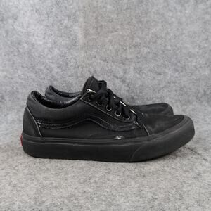 Vans Shoes Womens 7 Sneakers Old Skool Casual Skate Canvas Black Trainer Lace Up